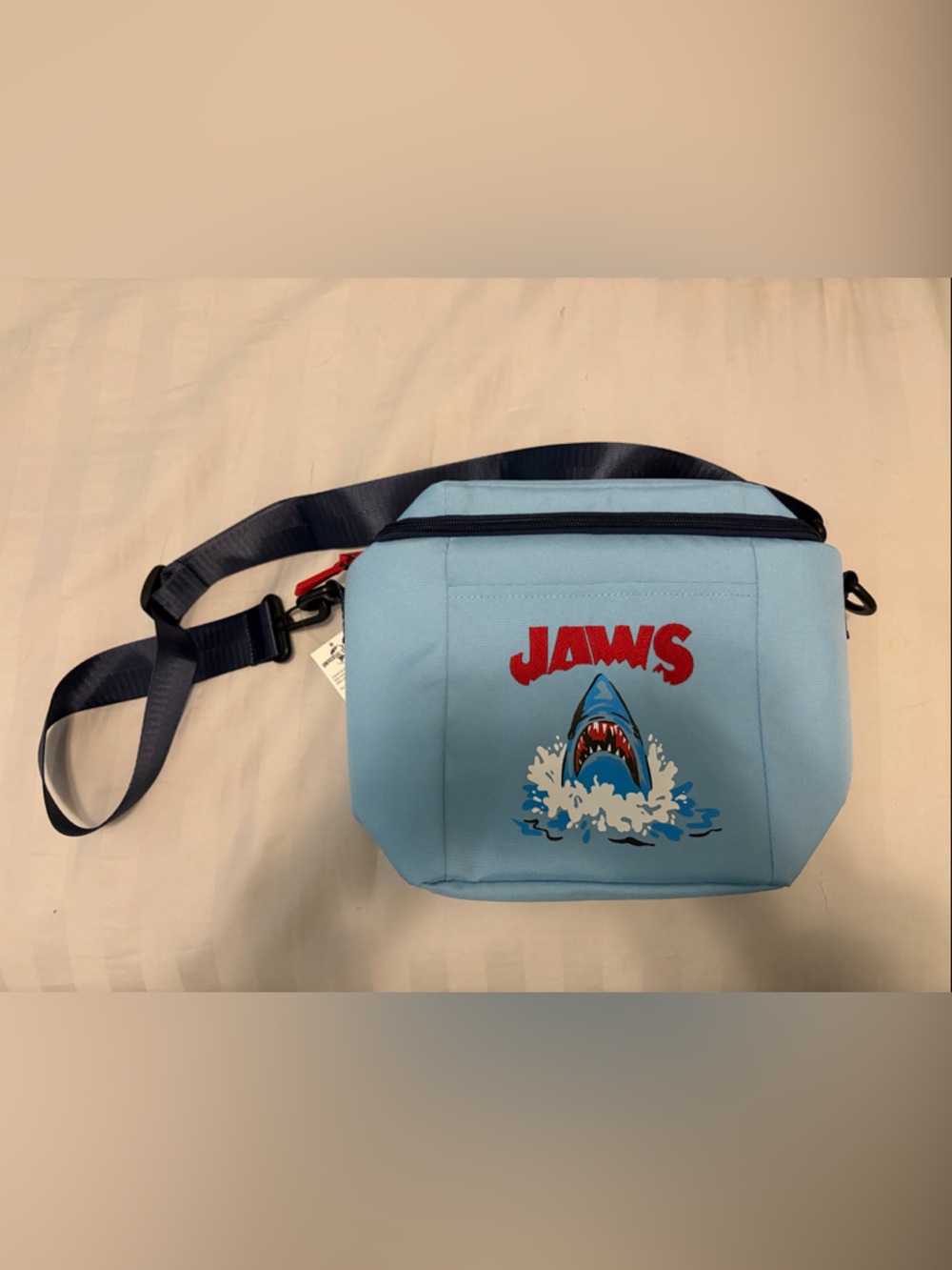 JAWS 50th Anniversary Light Blue Insulated Cooler Bag, BNWT